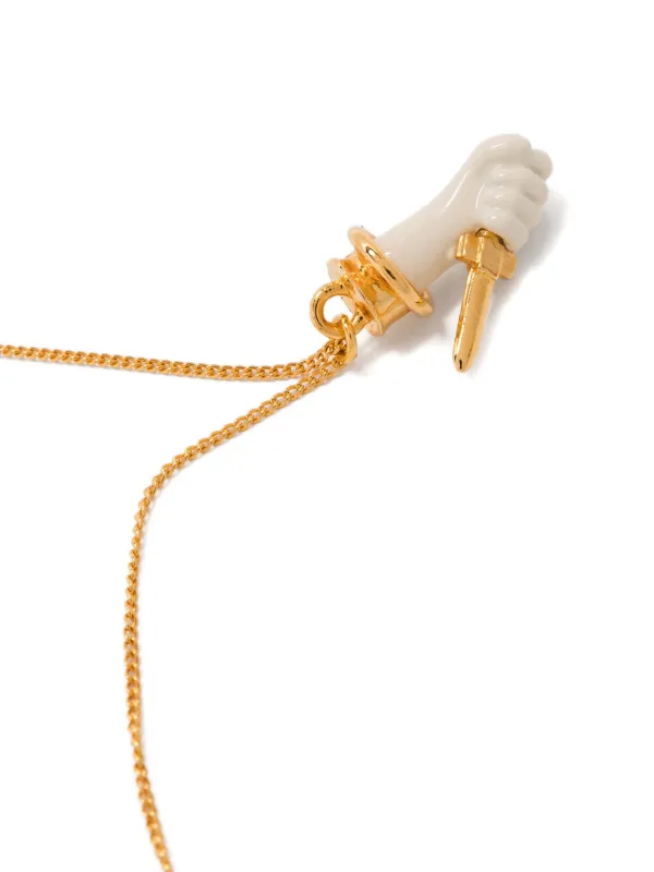 Undercover Logo Pendant Necklace | Gold | FARFETCH