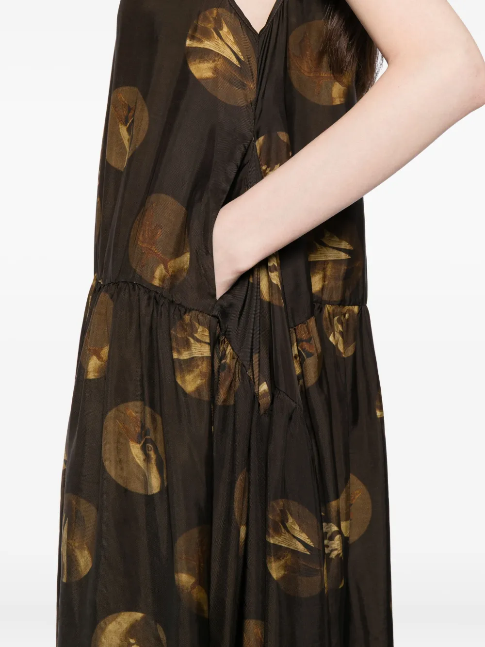 Uma Wang Moulay jurk Bruin