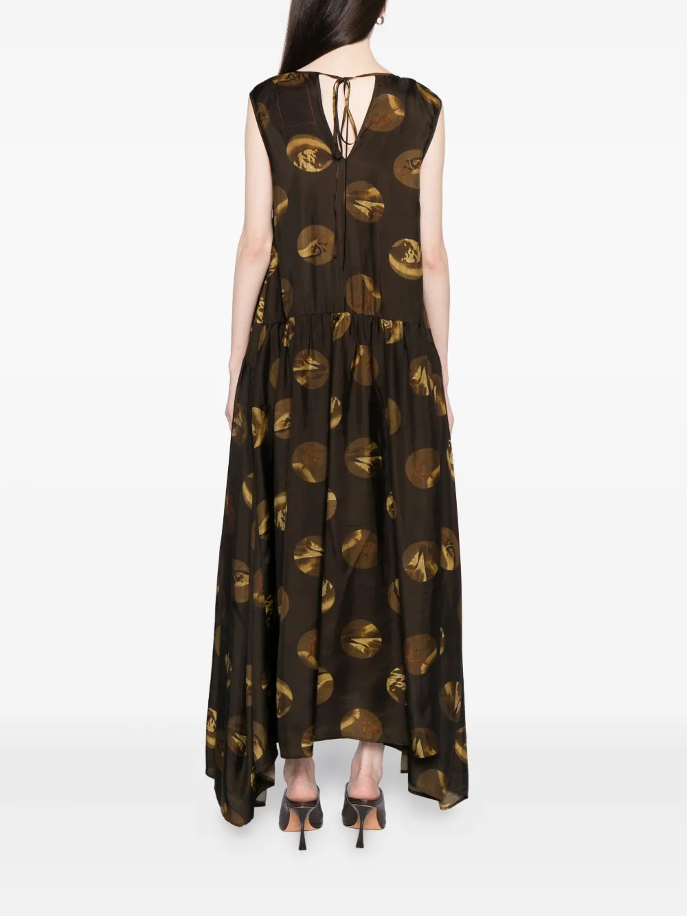 Uma Wang Moulay jurk Bruin