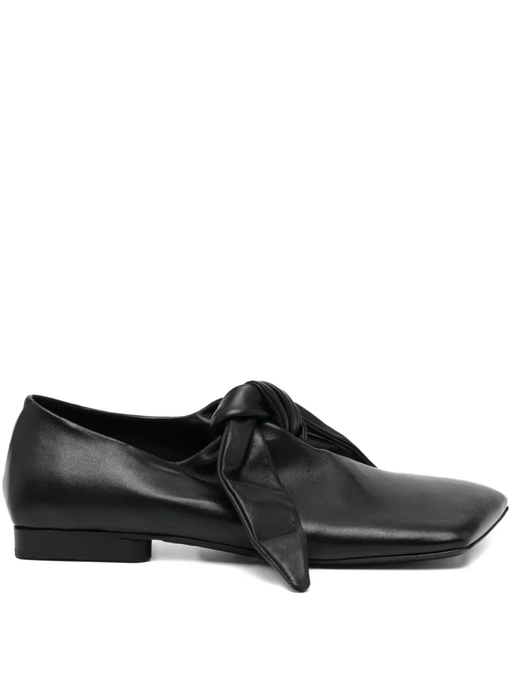 Uma Wang Bow Flat Pumps In Blue