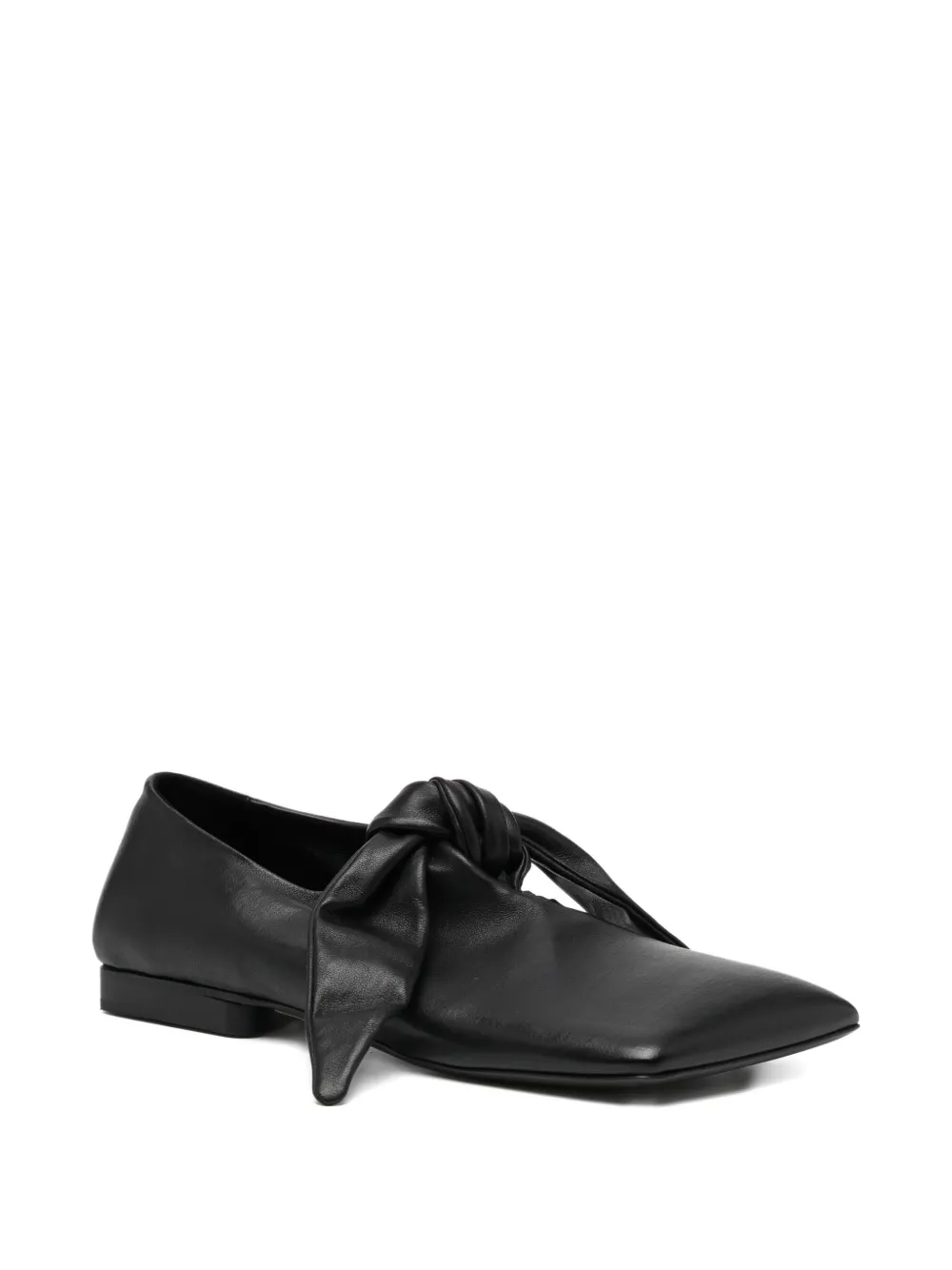 Uma Wang Bow Flat Pumps In Blue