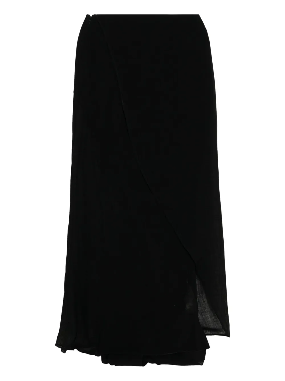 YEHUAFAN asymmetric-hem skirt - Nero