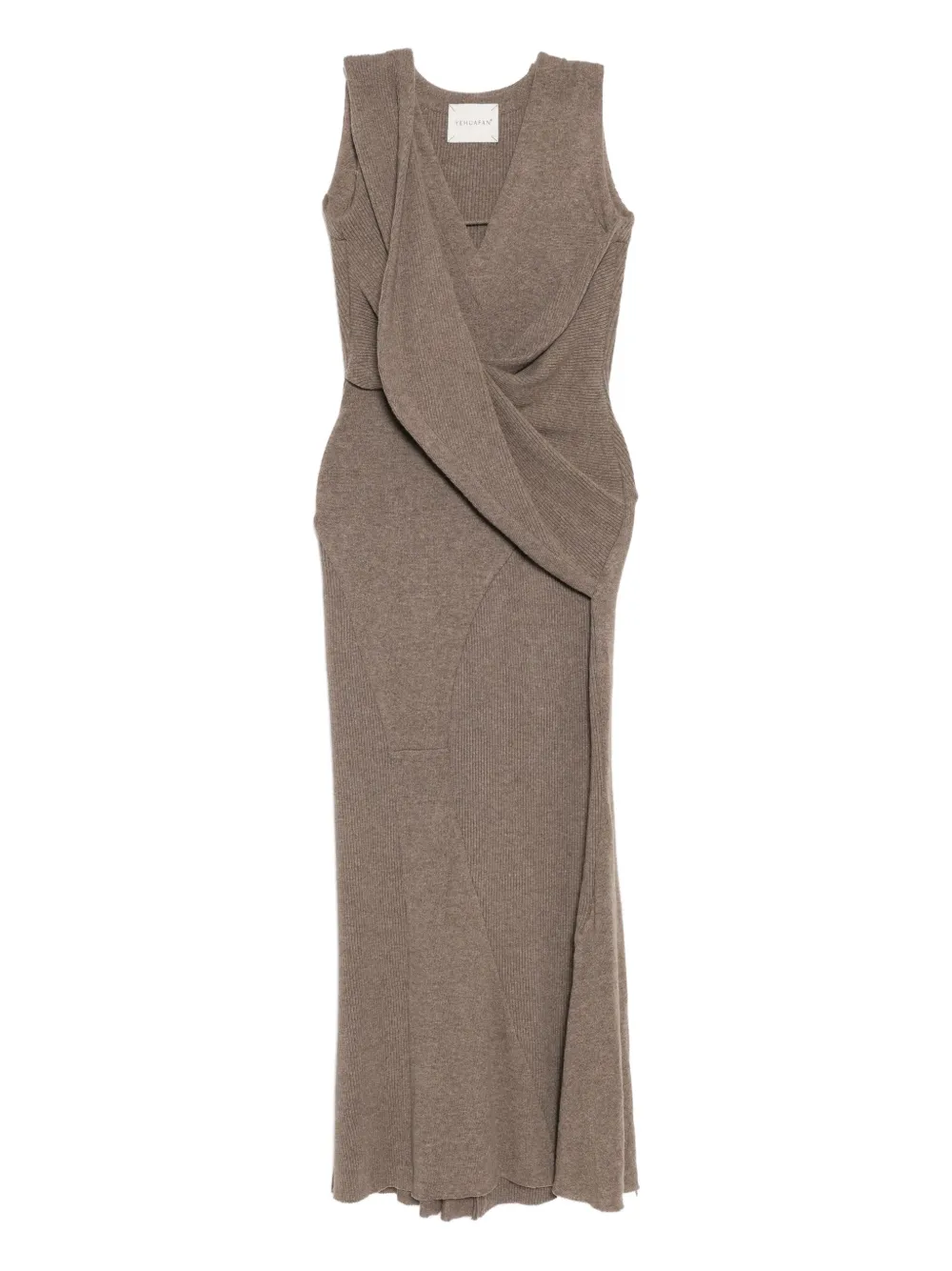 YEHUAFAN cashmere dress - Toni neutri