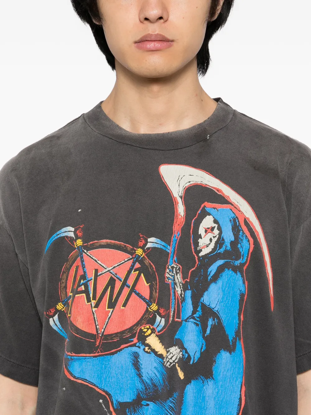 SAINT MXXXXXX T-shirt met grafische print BLACK