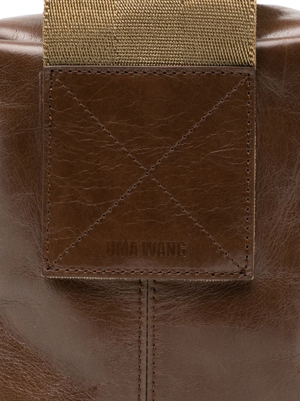 Uma Wang Schoudertas van imitatieleer Bruin