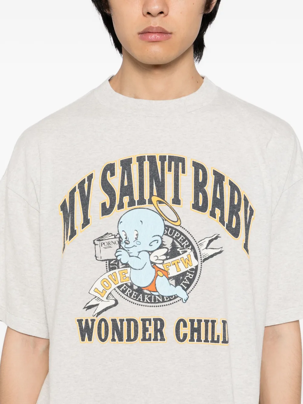 SAINT MXXXXXX T-shirt met grafische print Grijs