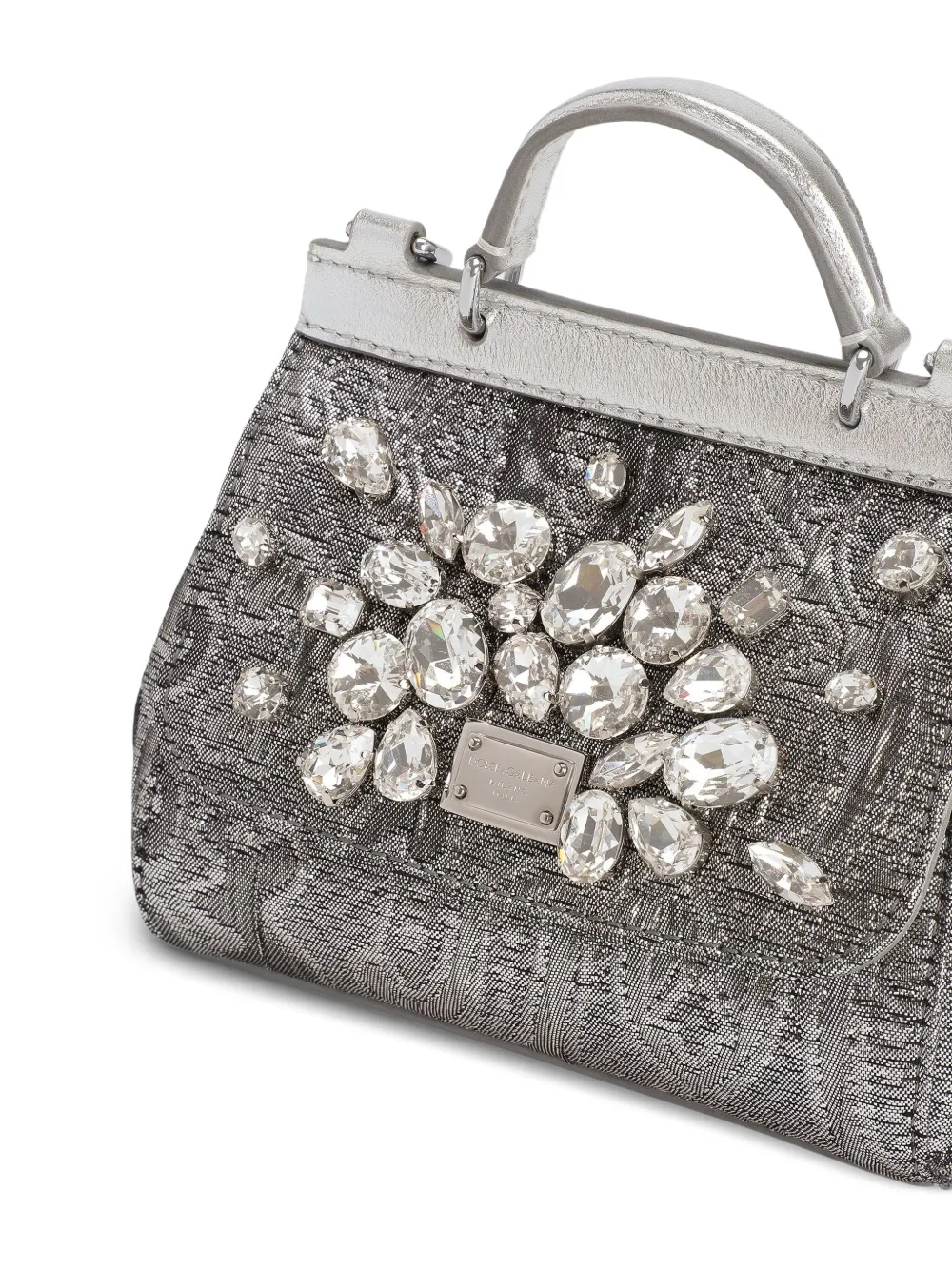 Dolce & Gabbana Kids Schoudertas verfraaid met kristallen Zilver