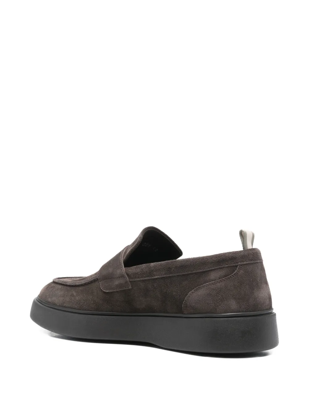 Officine Creative Frame 001 suede penny loafers Bruin