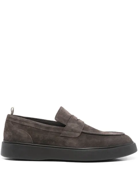 Officine Creative Frame 001 suede penny loafers