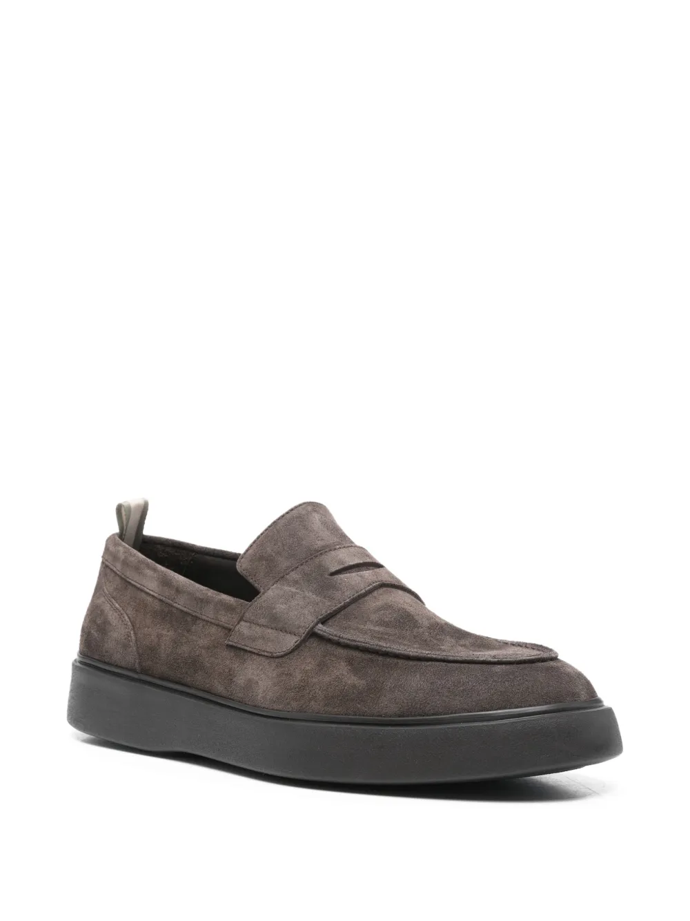 Officine Creative Frame 001 suede penny loafers Bruin