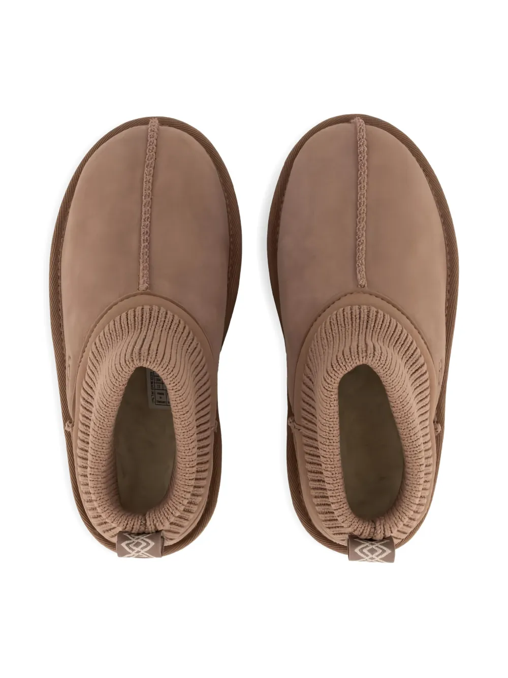 UGG Kids ribbed-cuff slip-on boots - Beige
