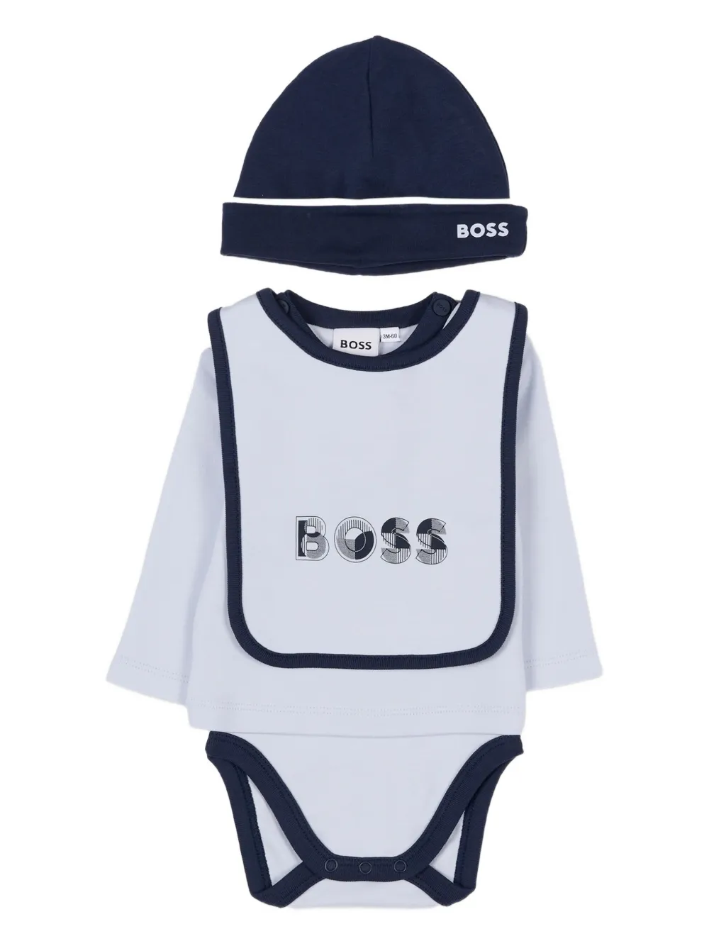 BOSS Kidswear logo bodysuit set - Blu