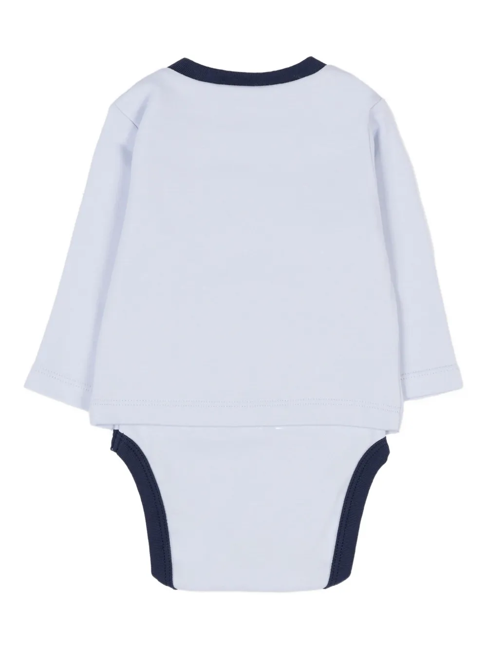 BOSS Kidswear Romper en slabbetje met logoprint Blauw