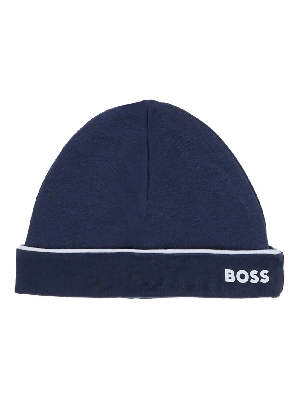 BOSS Kidswear Romper en slabbetje met logoprint Blauw