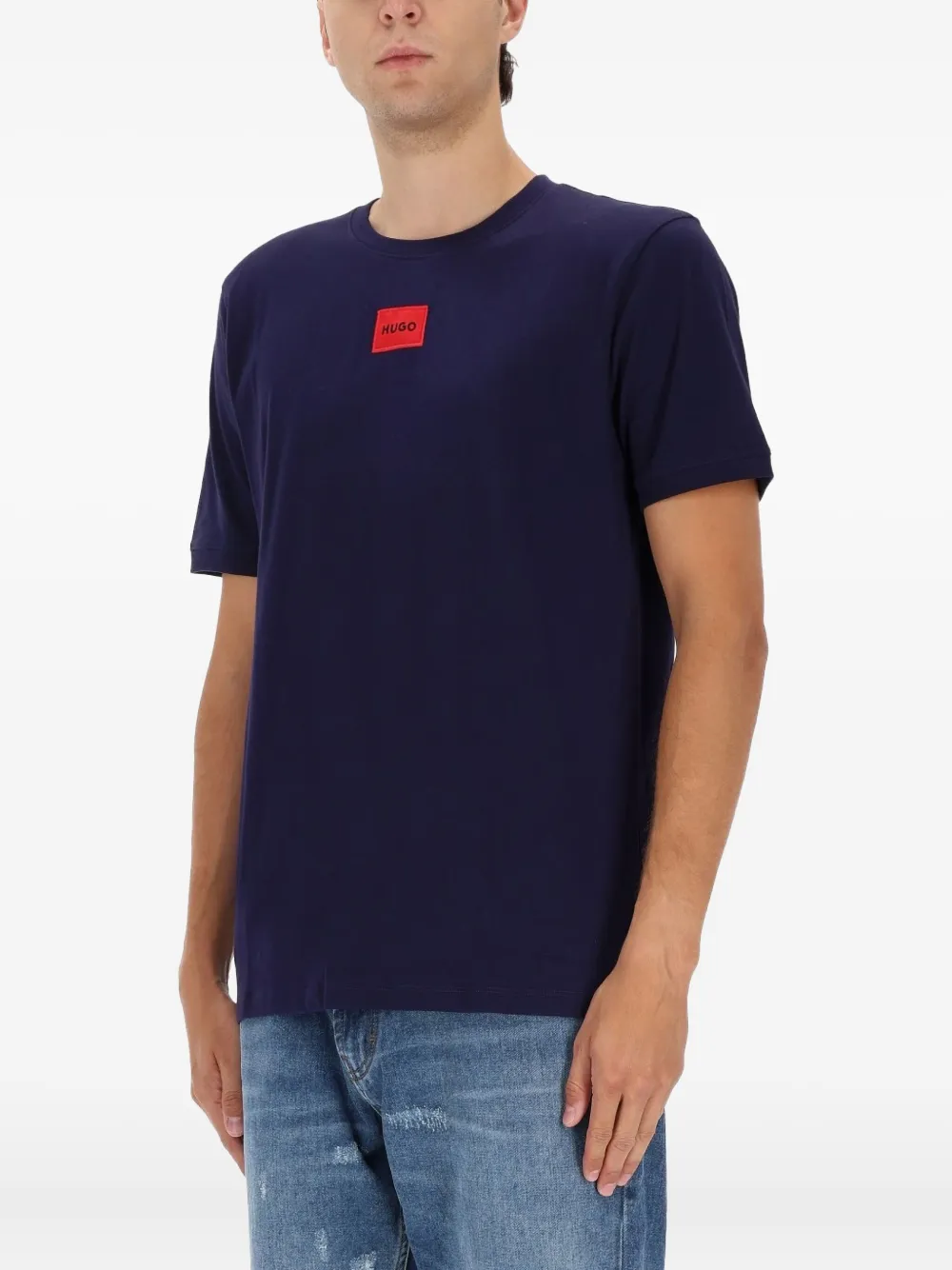 Hugo Boss Logo-patch T-shirt In Blue