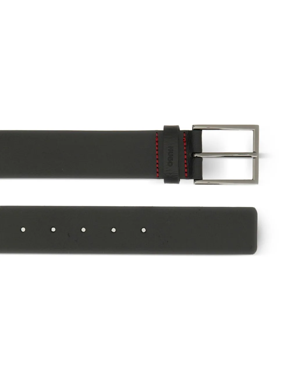 HUGO Leren riem Zwart