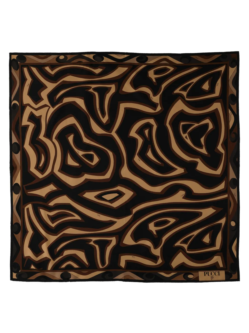 PUCCI printed silk scarf - Zwart