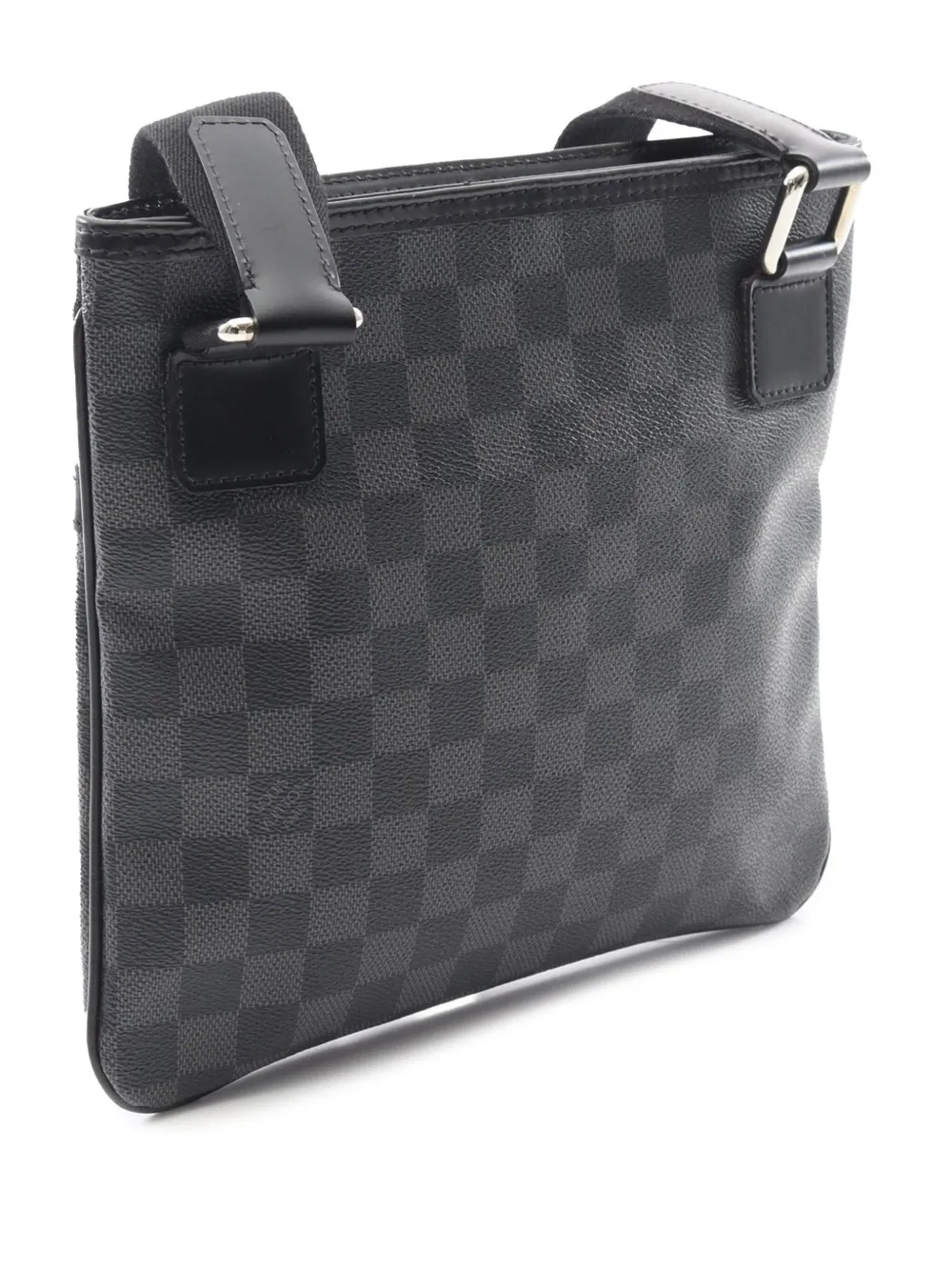 Pre-owned Louis Vuitton 2010 Damier Graphite Thomas Crossbody Bag In Black
