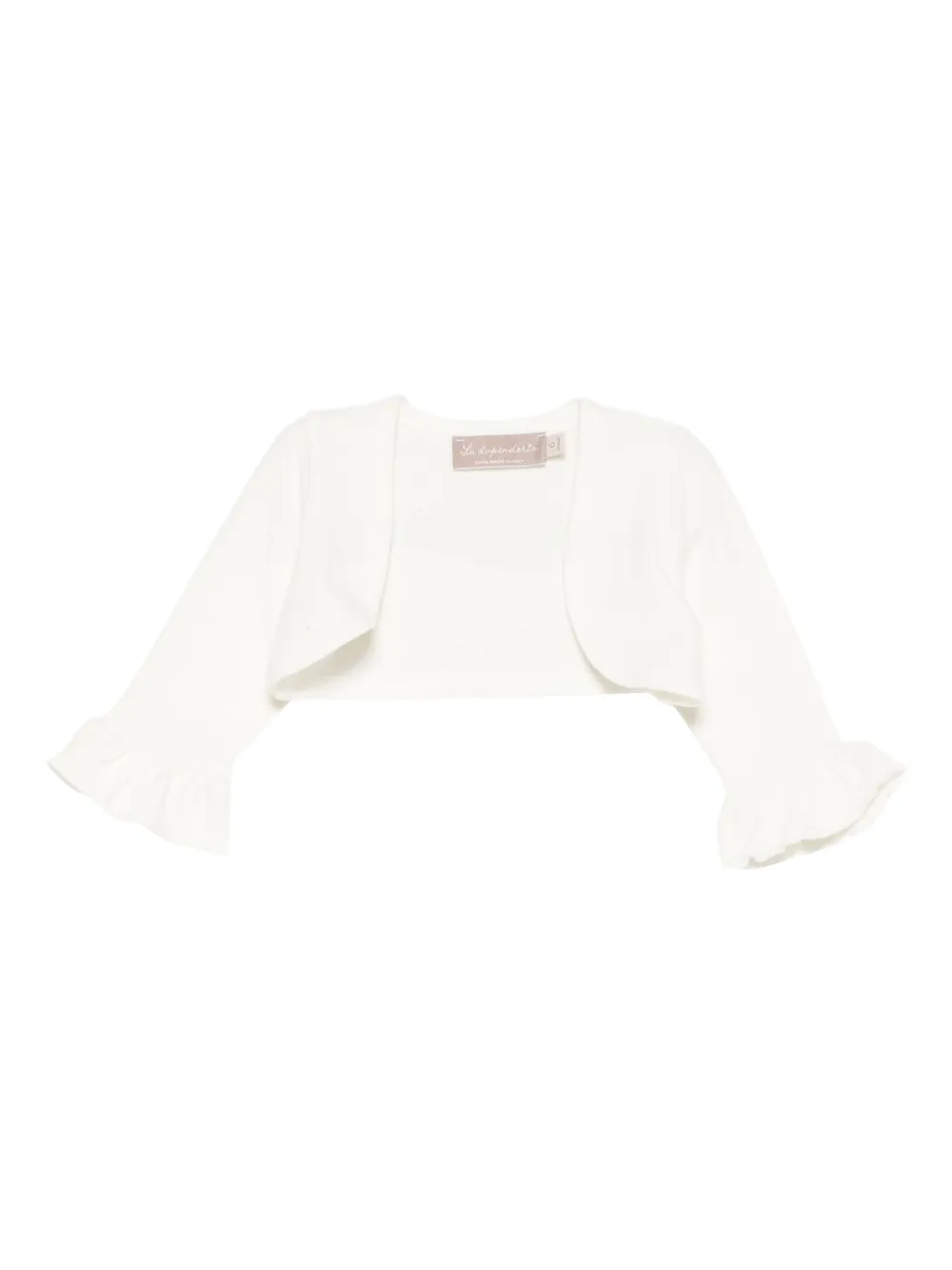 La Stupenderia ruffled-detail cardigan - Bianco
