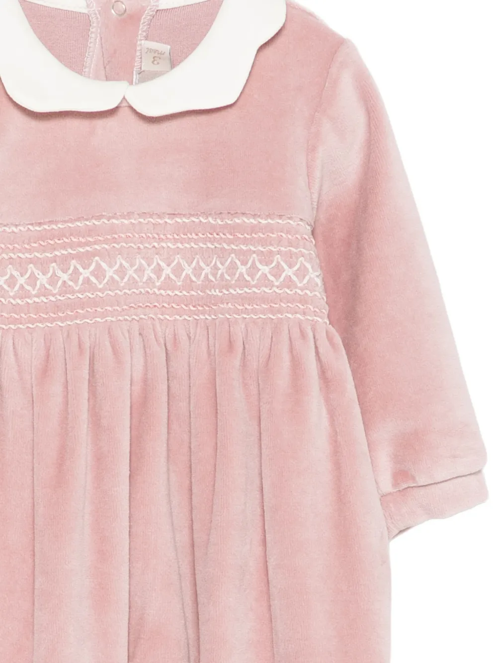 La Stupenderia Gesmockte romper met Peter Pan-kraag Roze