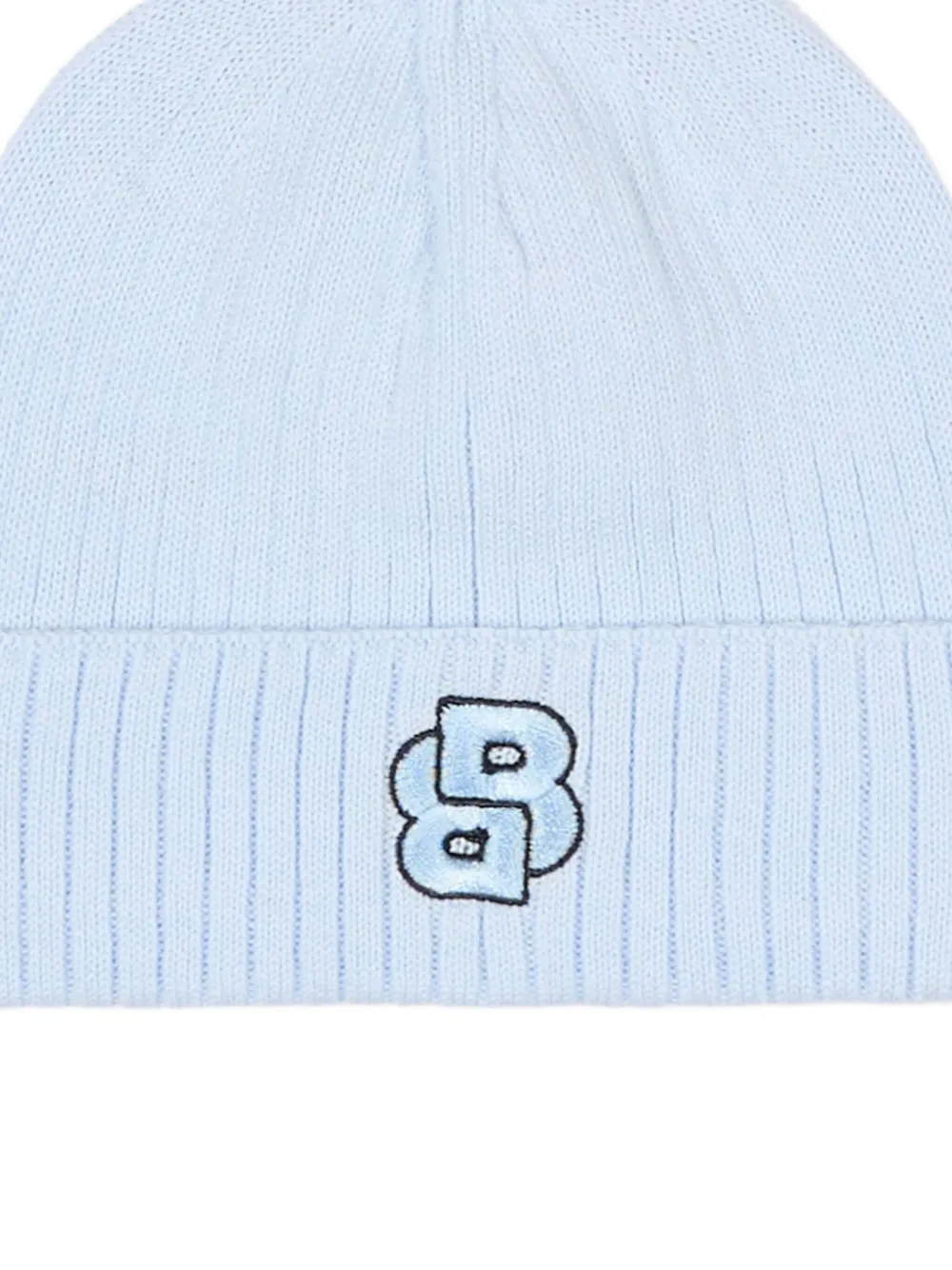 BOSS Kidswear Ribgebreide muts Blauw