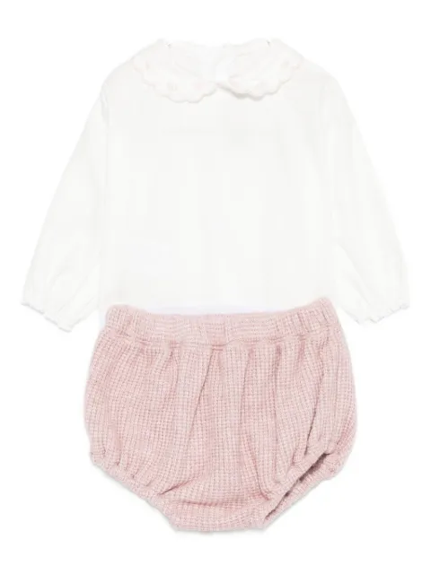 La Stupenderia scalloped-collar babygrow