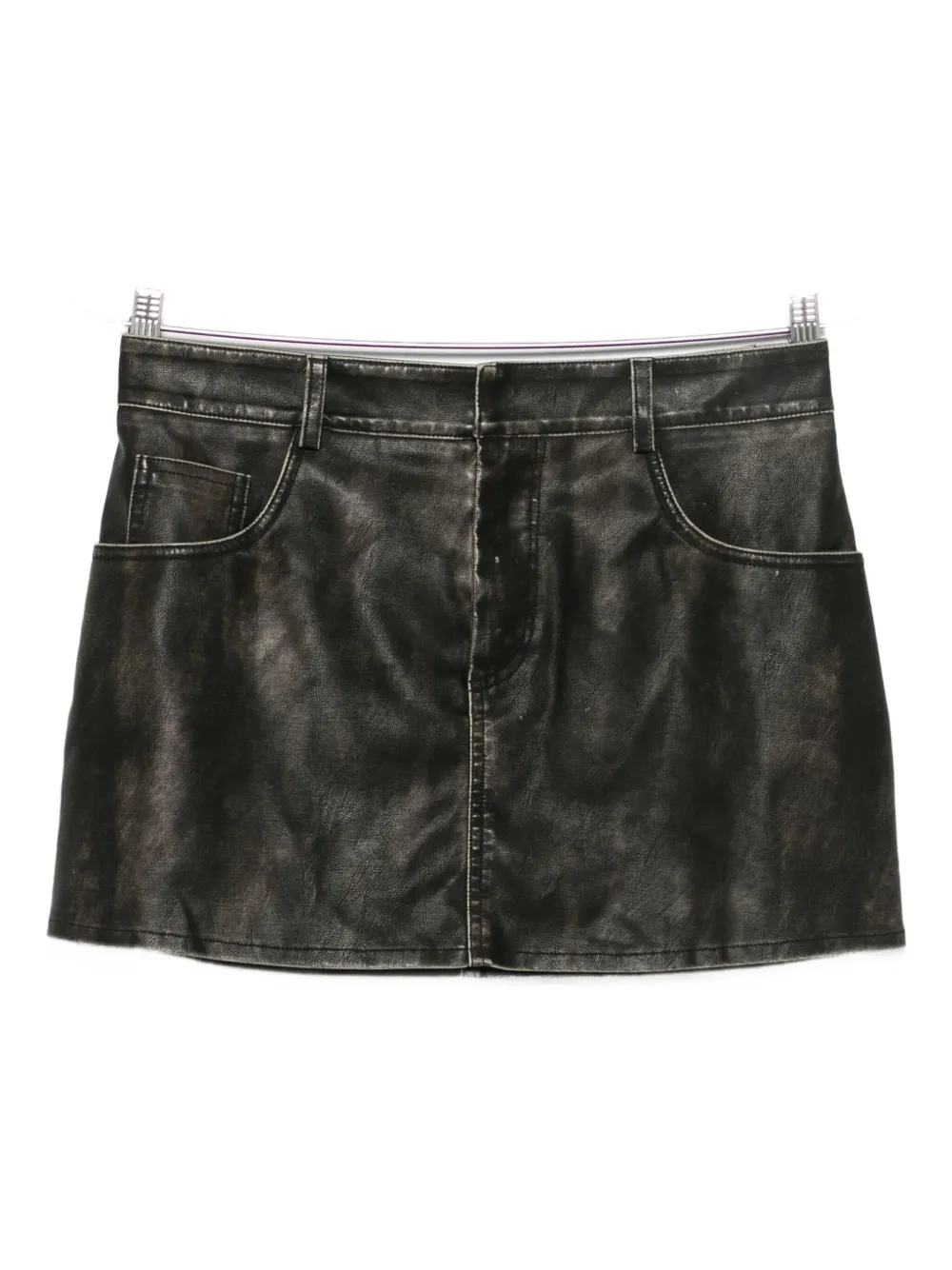 The M Mini Straight Skirt In Black