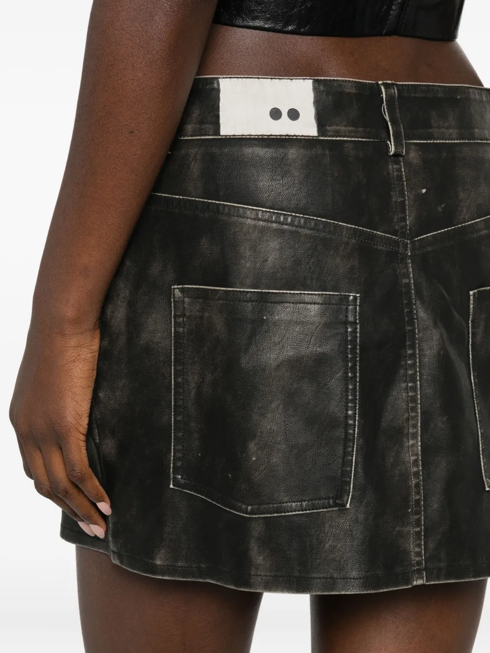 The M Mini Straight Skirt In Black