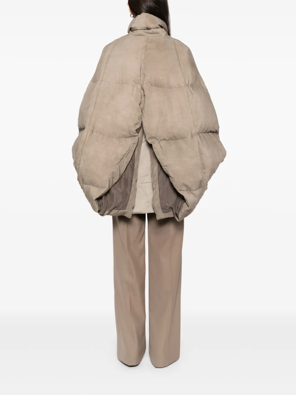 Yehuafan Silk Coat In Brown