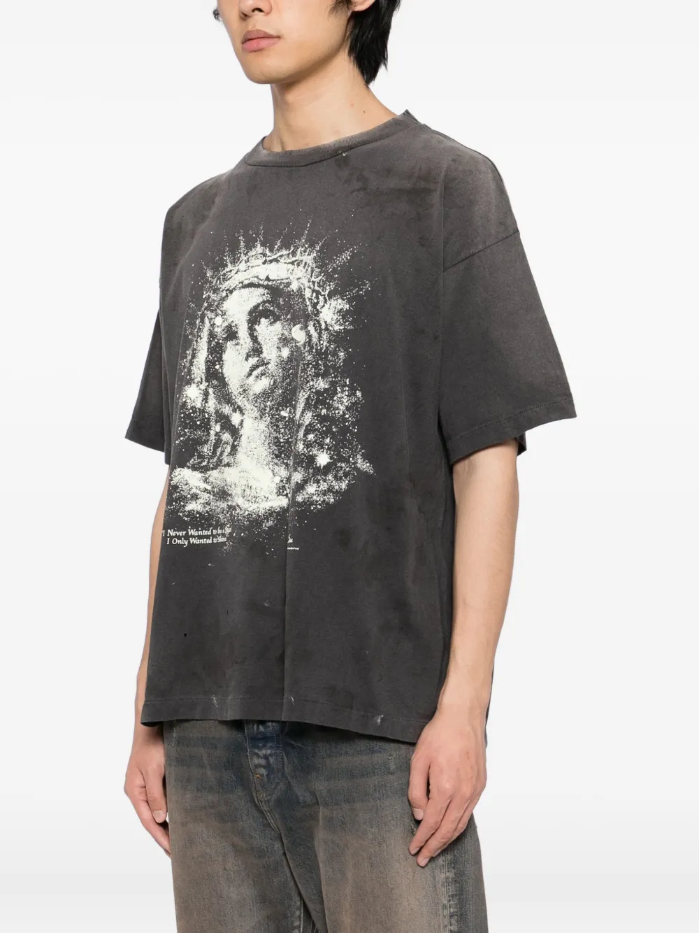 SAINT MXXXXXX T-shirt met grafische print Grijs