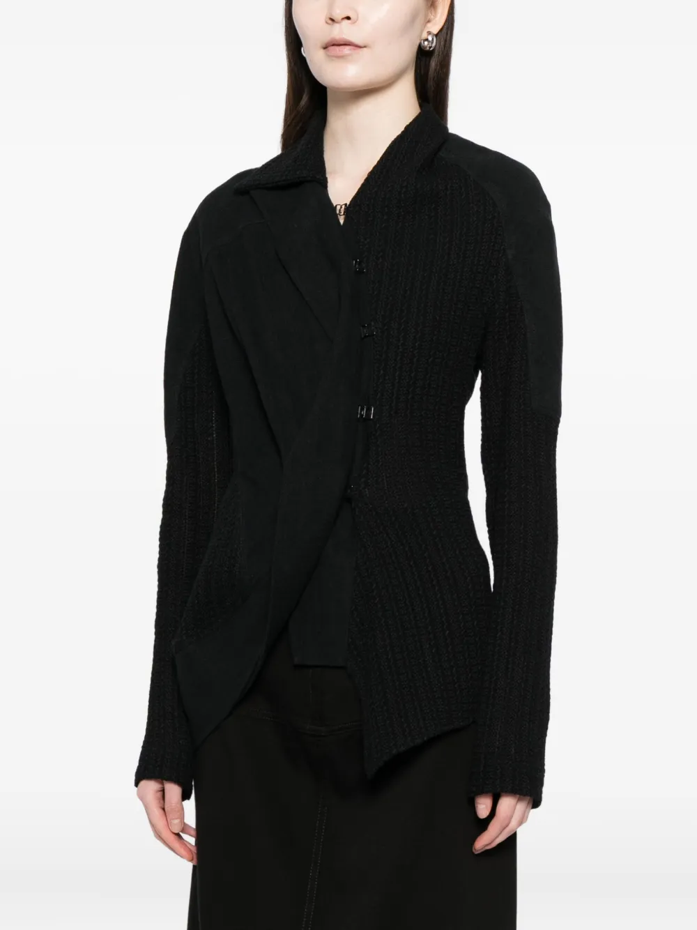 Yehuafan Buckle-on Blouse In Black