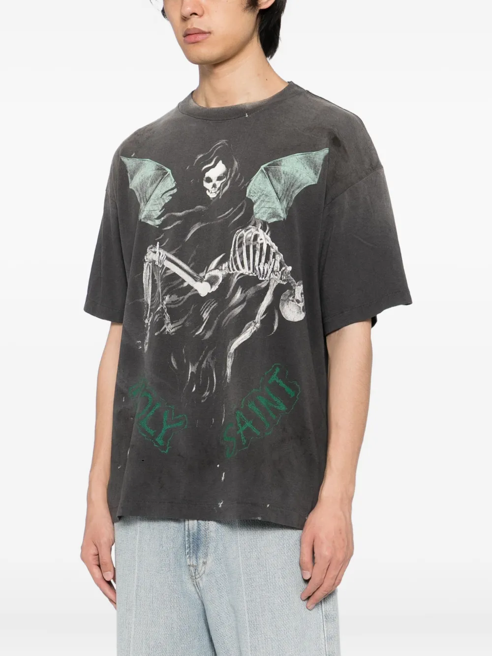 SAINT MXXXXXX T-shirt met grafische print Grijs