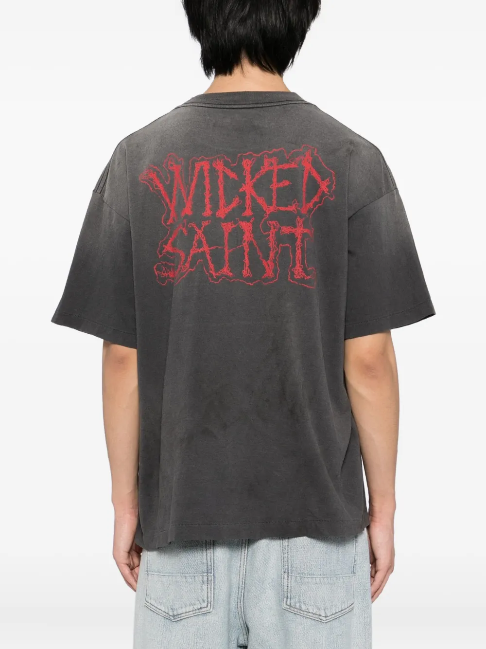 SAINT MXXXXXX T-shirt met grafische print Grijs