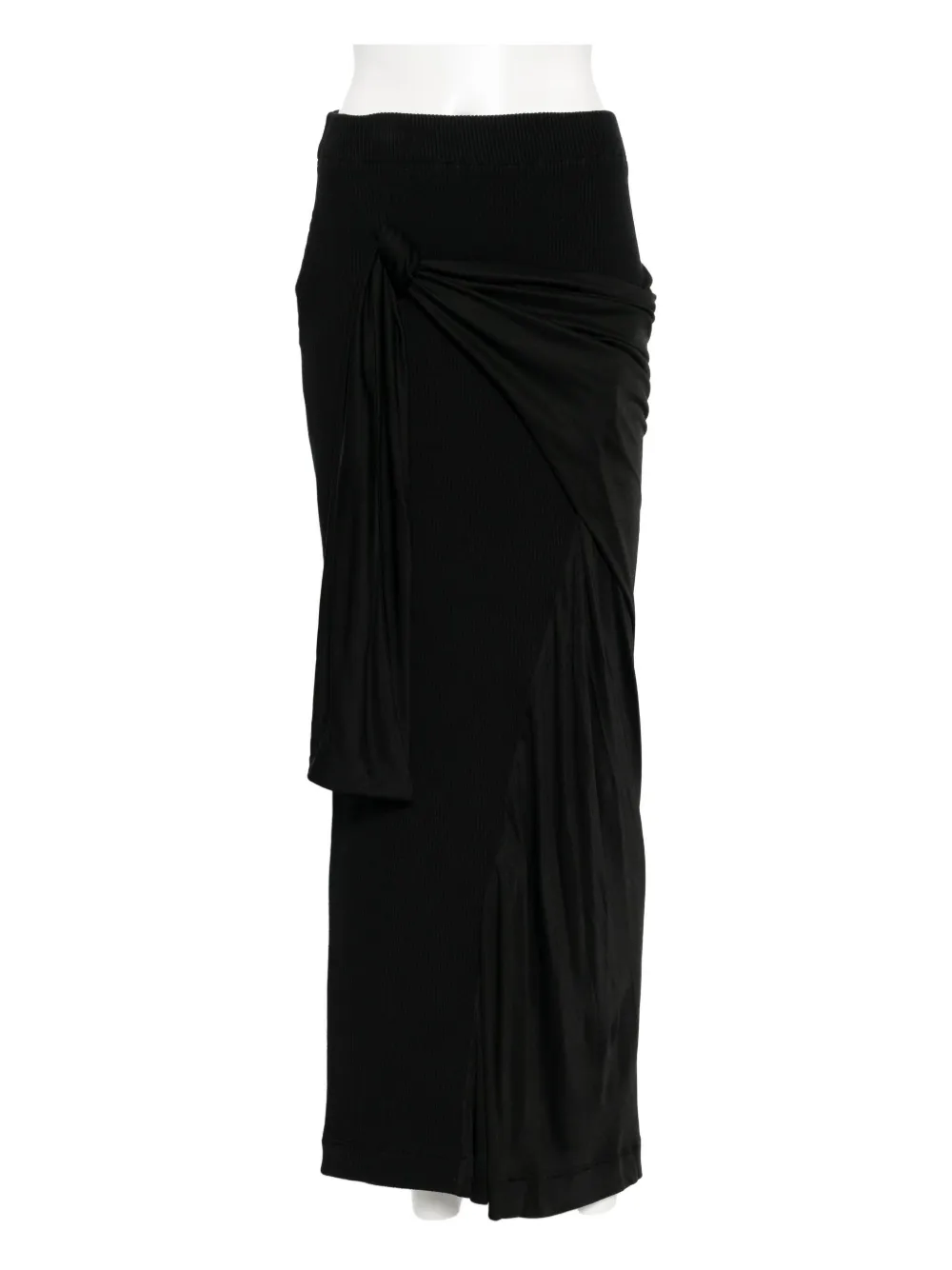 YEHUAFAN draped skirt - Nero