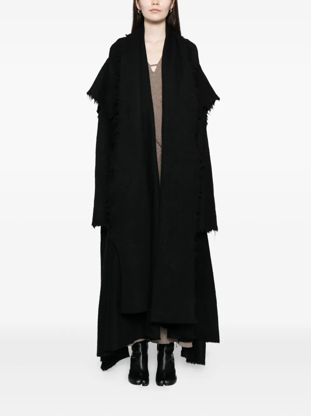 Yehuafan Wool Coat In Black
