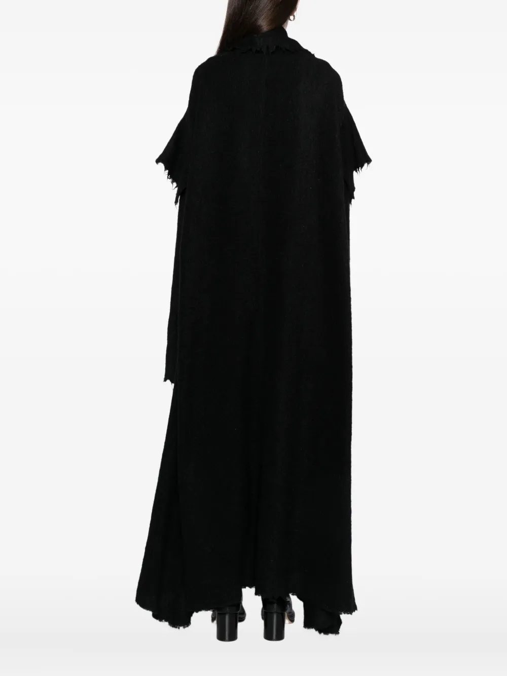 Yehuafan Wool Coat In Black