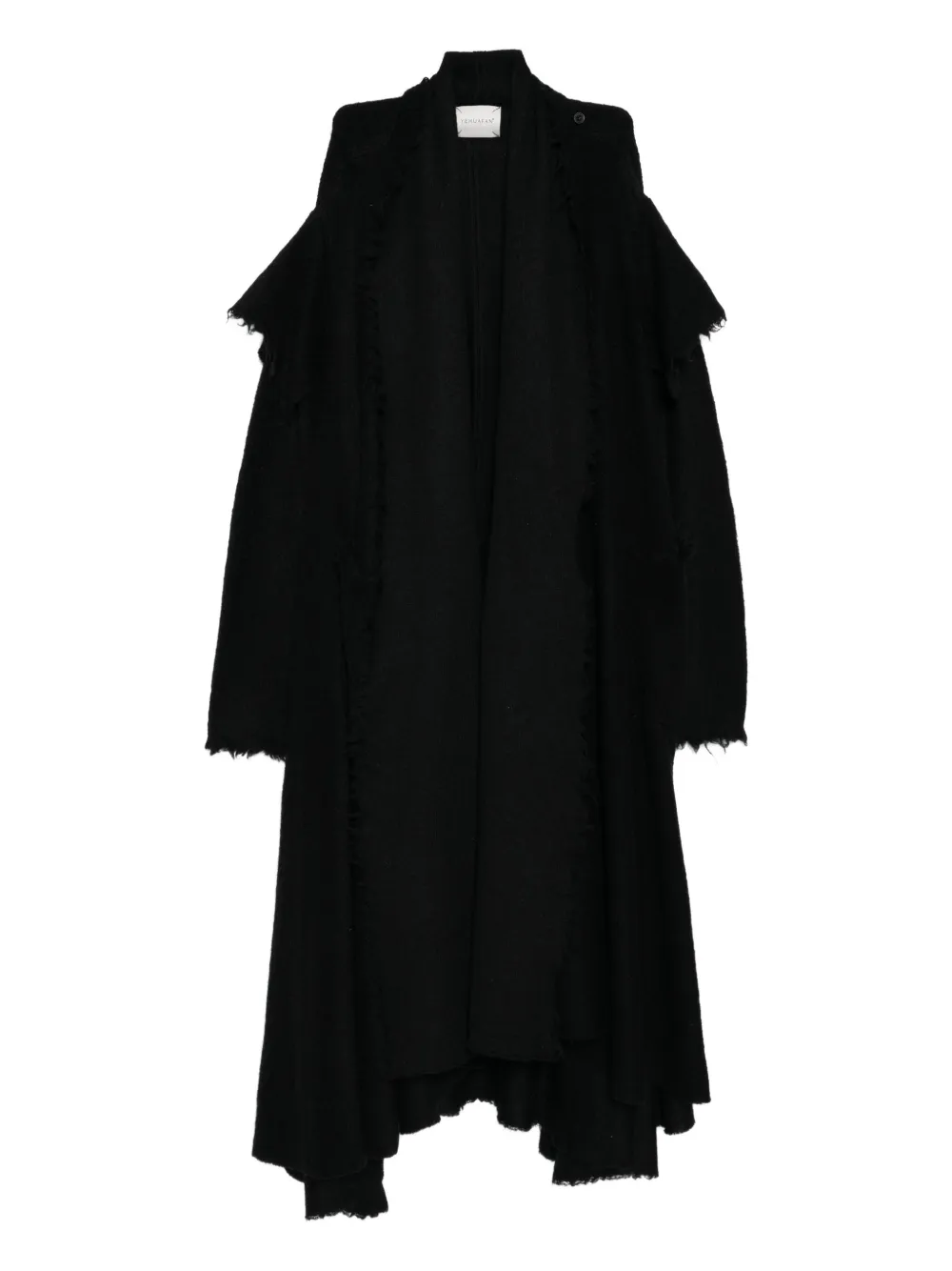Yehuafan Wool Coat In Black