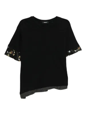 DRIES VAN NOTEN ドレープ ブローチ Tシャツ | ブラック | FARFETCH JP