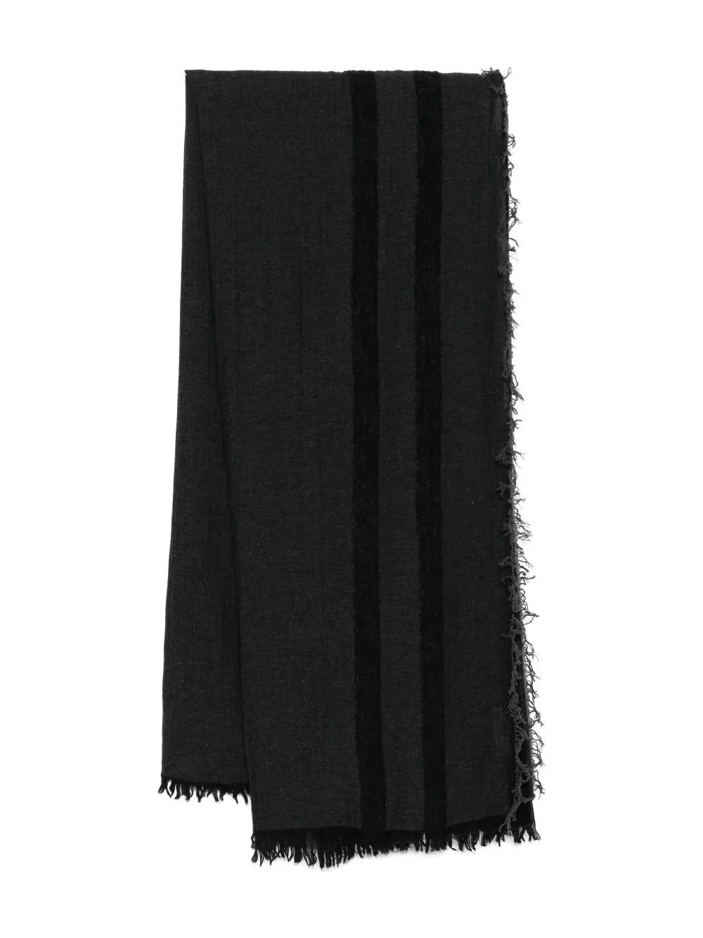 Forme D'expression frayed-hem scarf | Black | Image 1