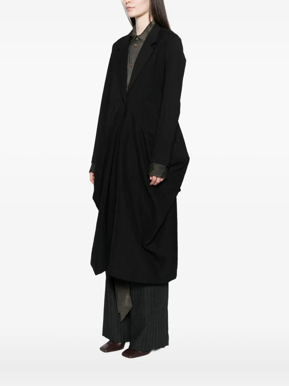Uma Wang Cider Coat In Black