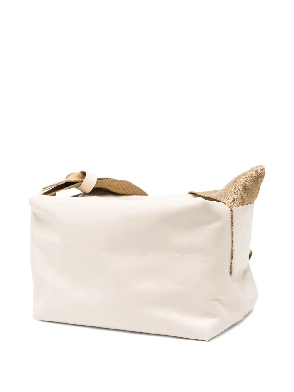 Uma Wang Leren schoudertas Beige