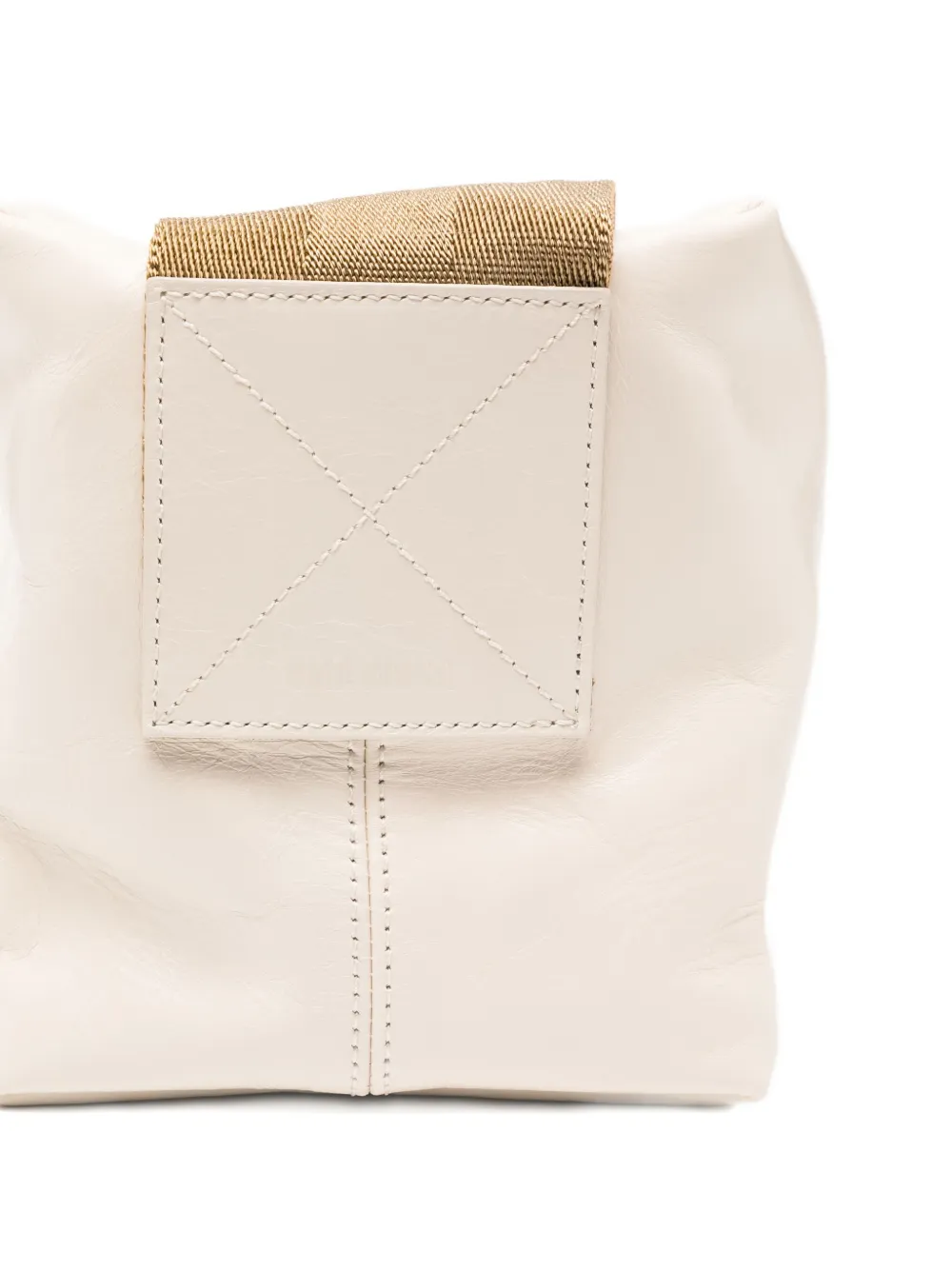 Uma Wang Leren schoudertas Beige