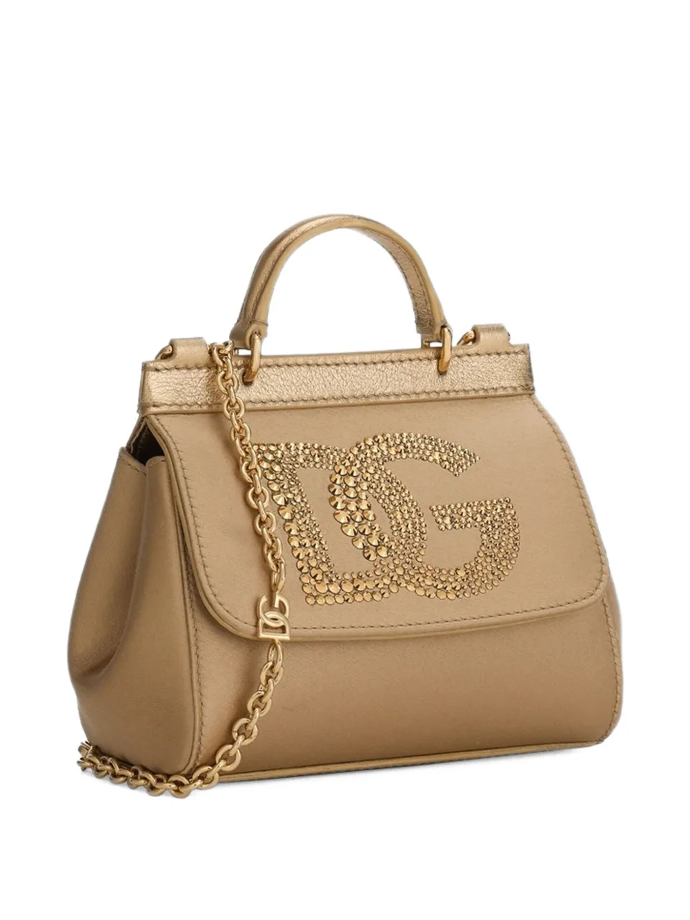  Dolce & Gabbana Kids Crystal-embellished Shoulder Bag - Gold 