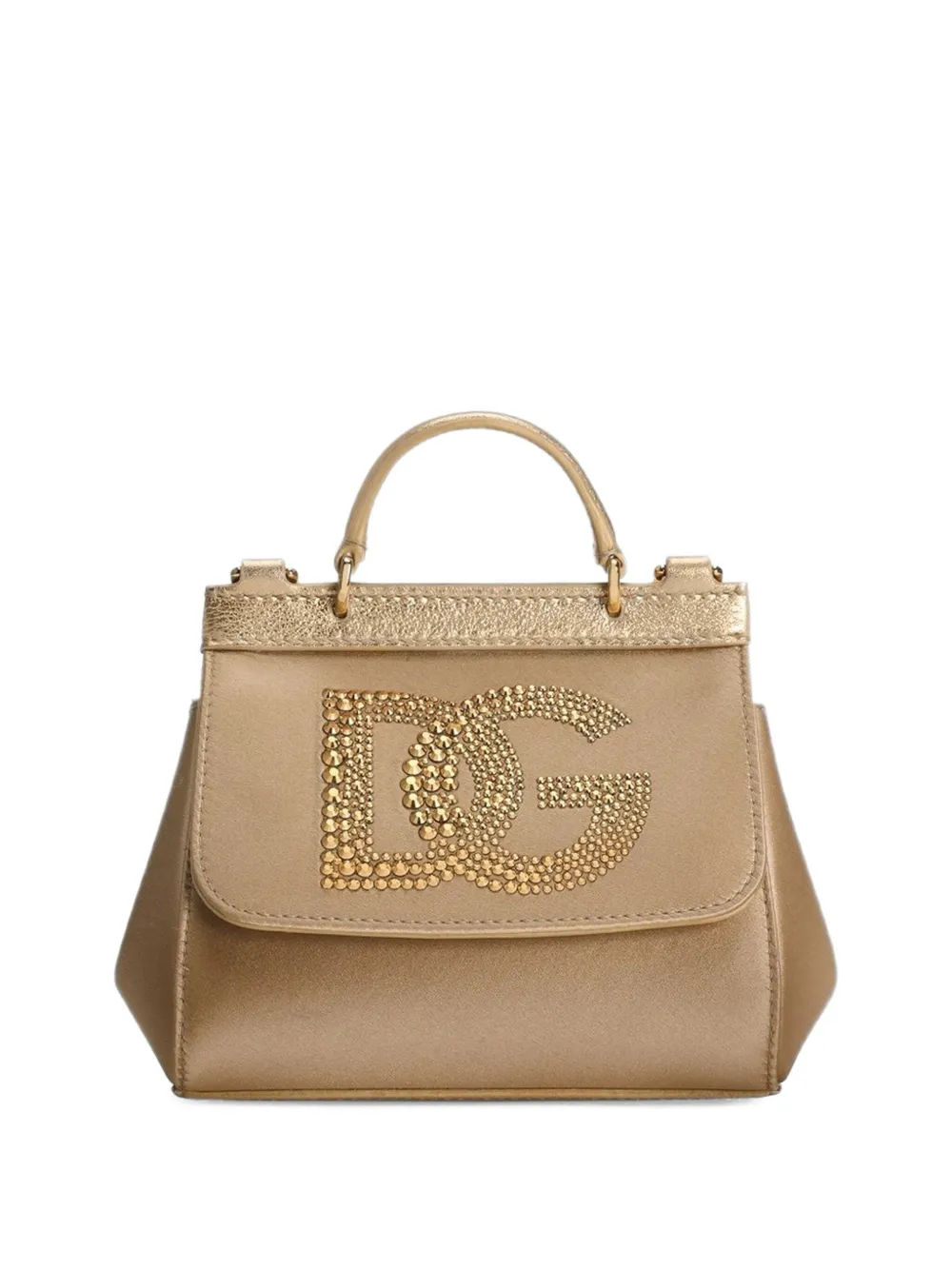 Dolce & Gabbana Kids Borsa a spalla con decorazione - Oro