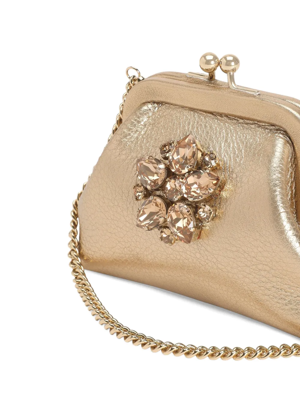 Dolce & Gabbana Kids Satijnen schoudertas verfraaid met kristallen Goud