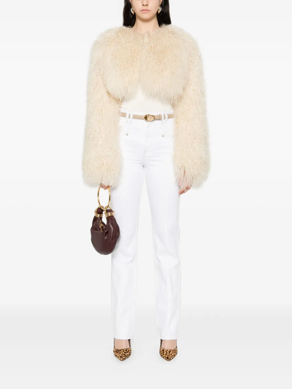 Isabel Marant Cotton Straight Jeans In White