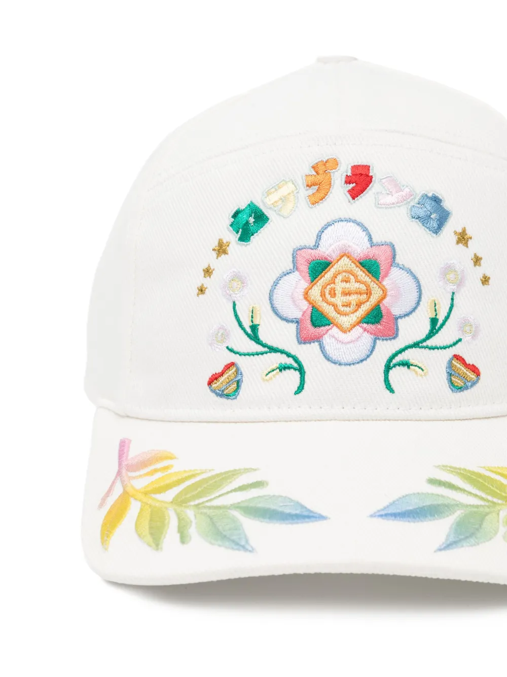 Casablanca Laurel pet met borduurwerk Wit