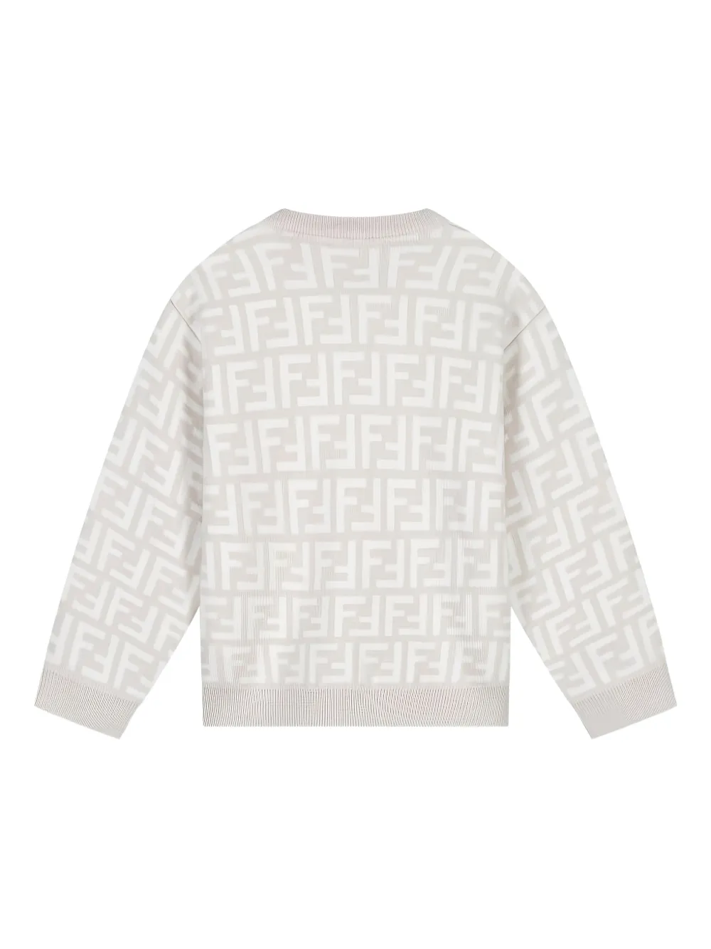 Fendi Logo-pattern Knitted Top In Gray