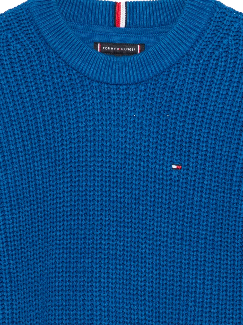 Tommy Hilfiger Junior Embroidered-logo Sweater In Blue