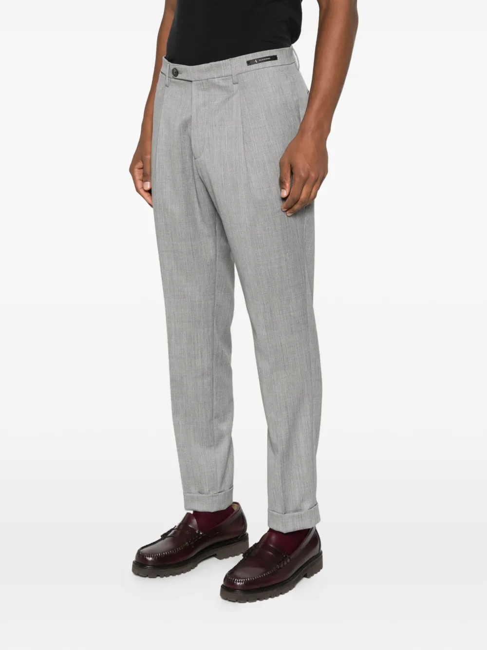 michael coal Mc Frederick geplooide broek met cuffs Grijs